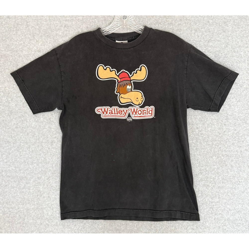 Vintage Walley World T-Shirt Mens Medium Black National Lampoons Vacation Moose